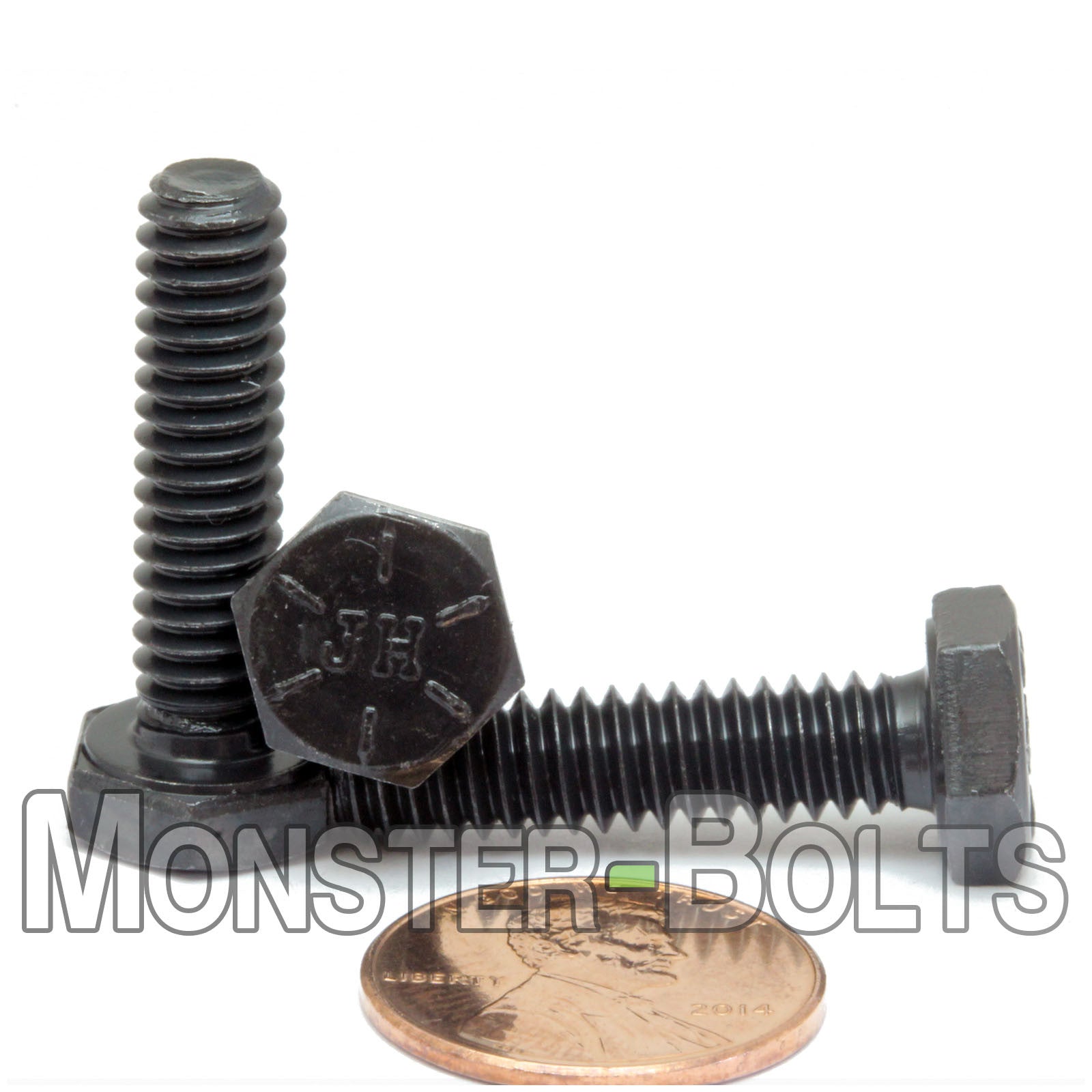 1/4"-20 Hex Cap Bolts / screws Grade 8 Alloy Steel w/ Black Oxide - Monster Bolts