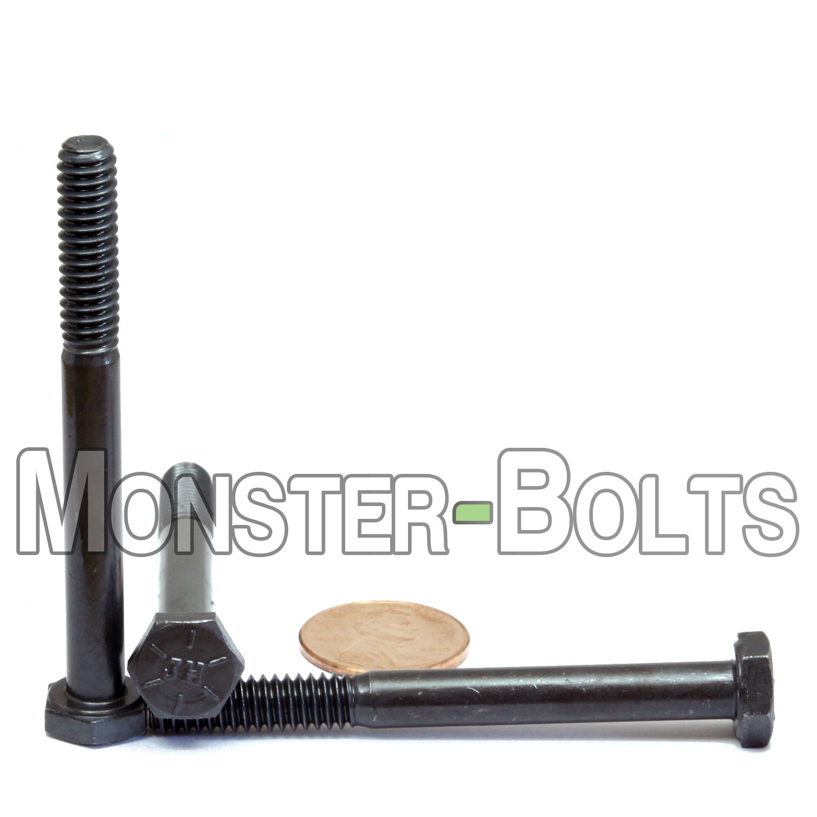 1/4"-20 Hex Cap Bolts / screws Grade 8 Alloy Steel w/ Black Oxide - Monster Bolts