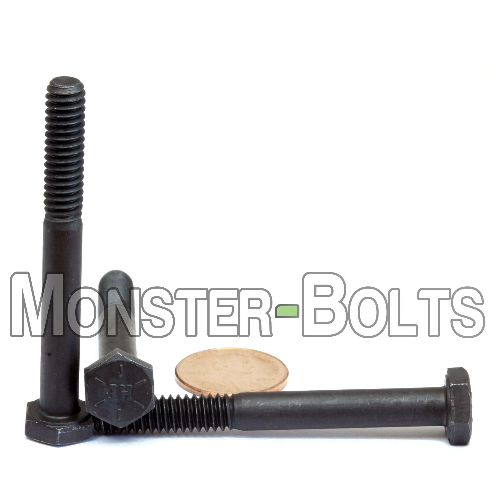 1/4"-20 Hex Cap Bolts / screws Grade 8 Alloy Steel w/ Black Oxide - Monster Bolts