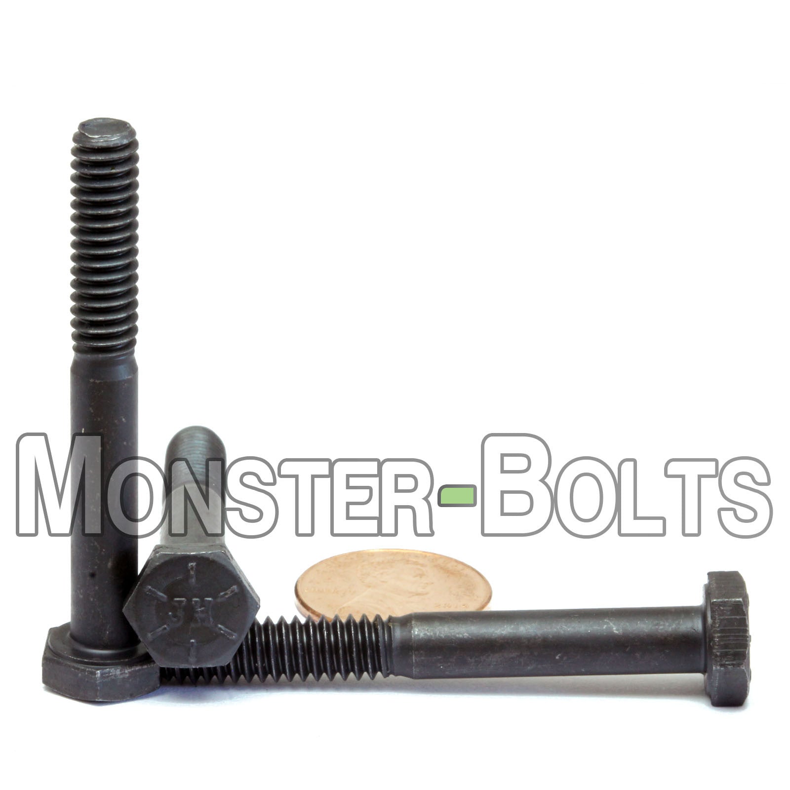 1/4"-20 Hex Cap Bolts / screws Grade 8 Alloy Steel w/ Black Oxide - Monster Bolts