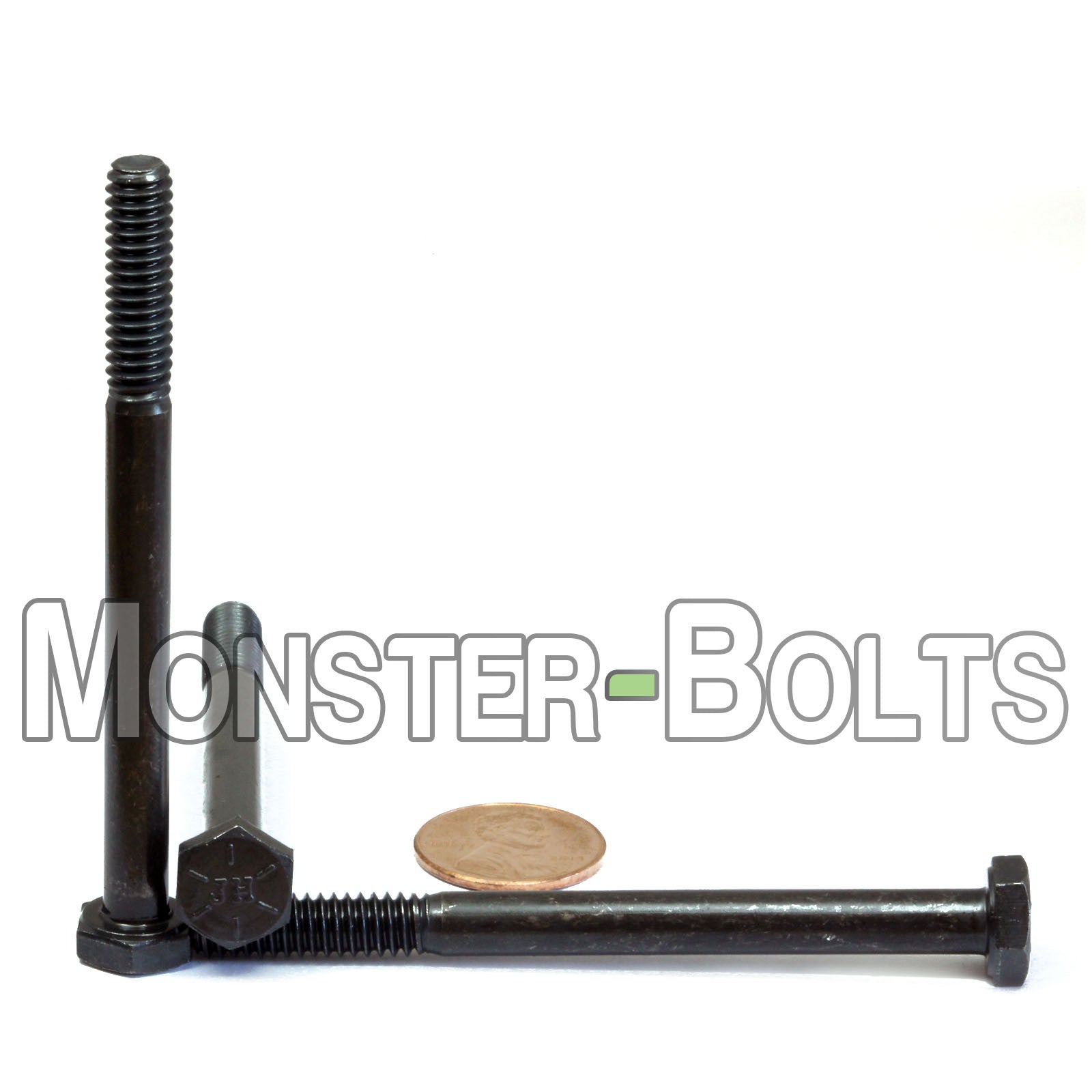 1/4"-20 Hex Cap Bolts / screws Grade 8 Alloy Steel w/ Black Oxide - Monster Bolts