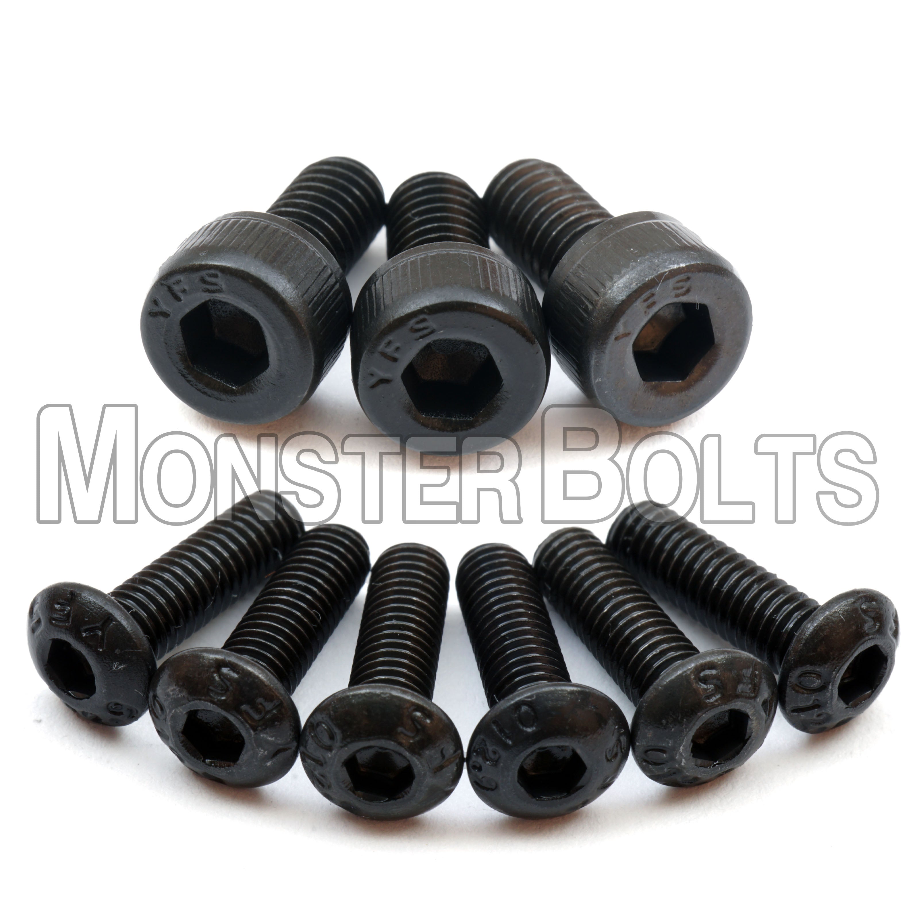 Guitar Locking Nut and Saddle Intonation Screws, 12.9 Steel w/ Black Oxide - For Ibanez Tremolo