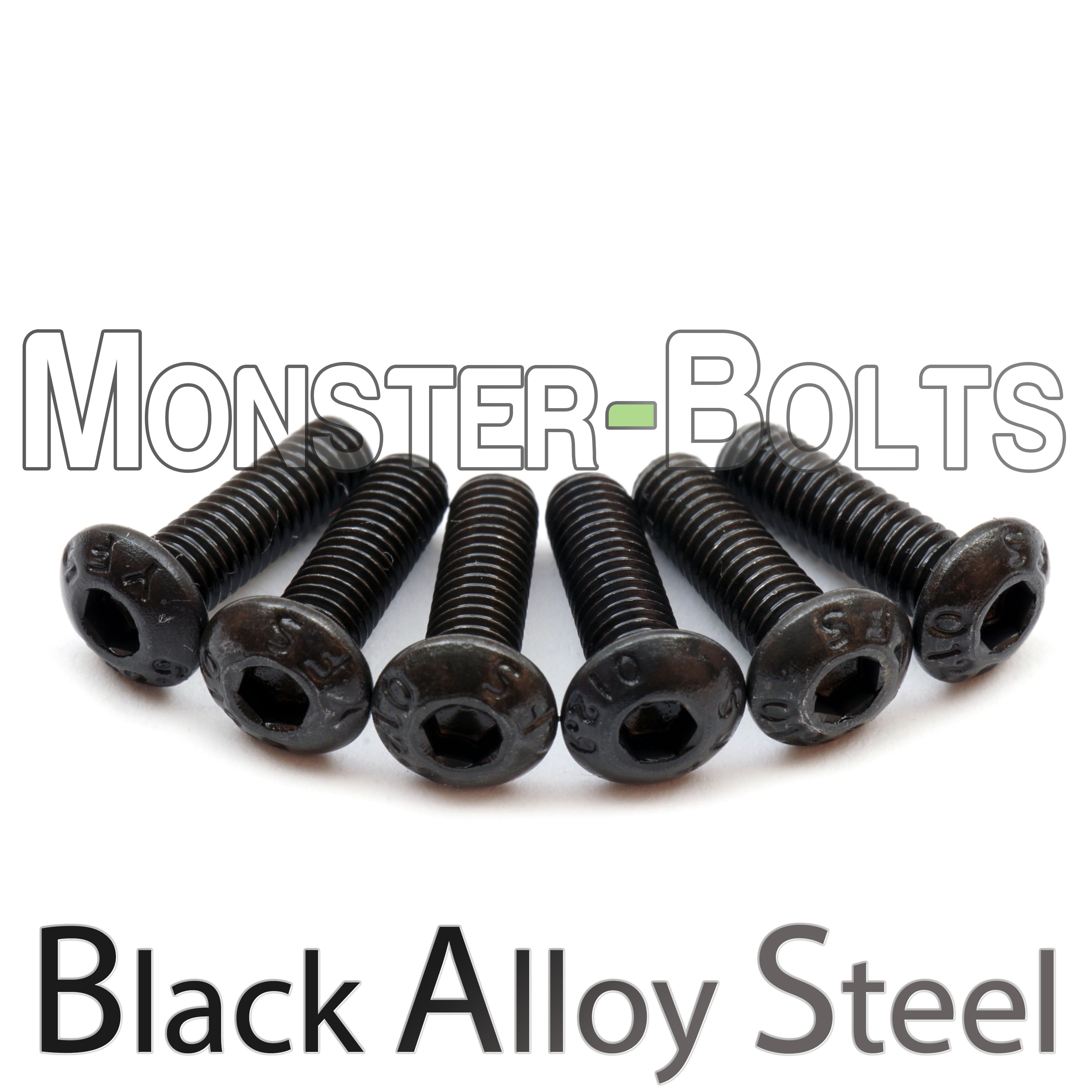 12.9 Alloy Steel with Black Oxide Guitar Saddle Intonation Screws - for Ibanez Tremolo - Monster Bolts