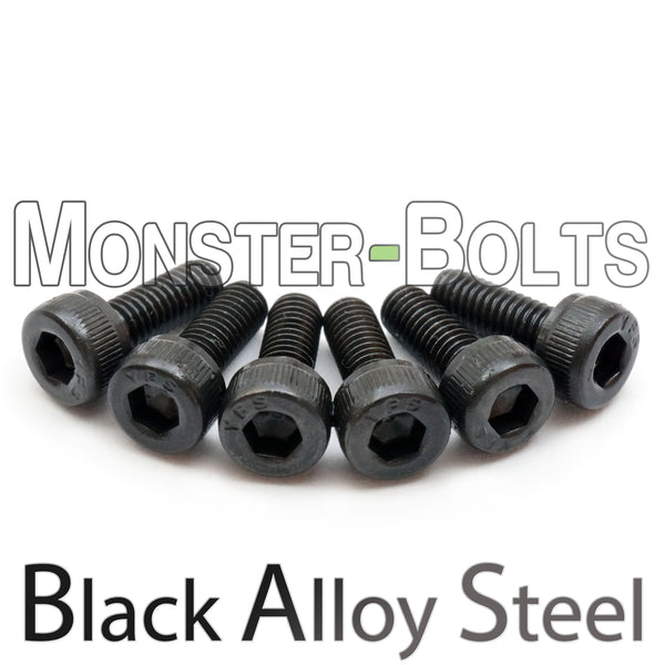 12.9 Alloy Steel with Black Oxide Guitar Saddle Intonation Screws - Floyd Rose Tremolo - Monster Bolts