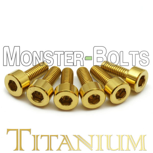 Gold Anodized Titanium, Guitar Saddle Intonation Screws - Floyd Rose Tremolo - Monster Bolts