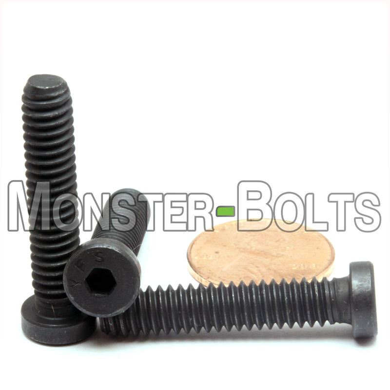 1/4-20 X 1-1/4" Low Head Socket Cap screws Alloy Steel w/ Black Oxide, Coarse Thread - Monster Bolts