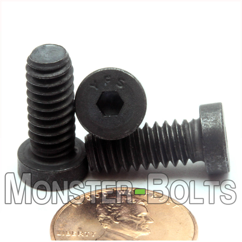 Socket Head Cap Screw, 1/4-20 x 1, Alloy Steel, Black Oxide, Hex Socket  Coarse Thread, 1/4 inch Hexagonal Allen Bolt, Length: 1 inch, Full Thread