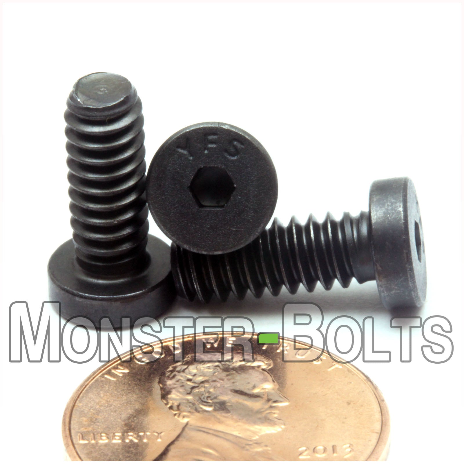 #10-24 X 1/2" Low Head Socket Cap screws Alloy Steel w/ Black Oxide, Coarse Thread - Monster Bolts