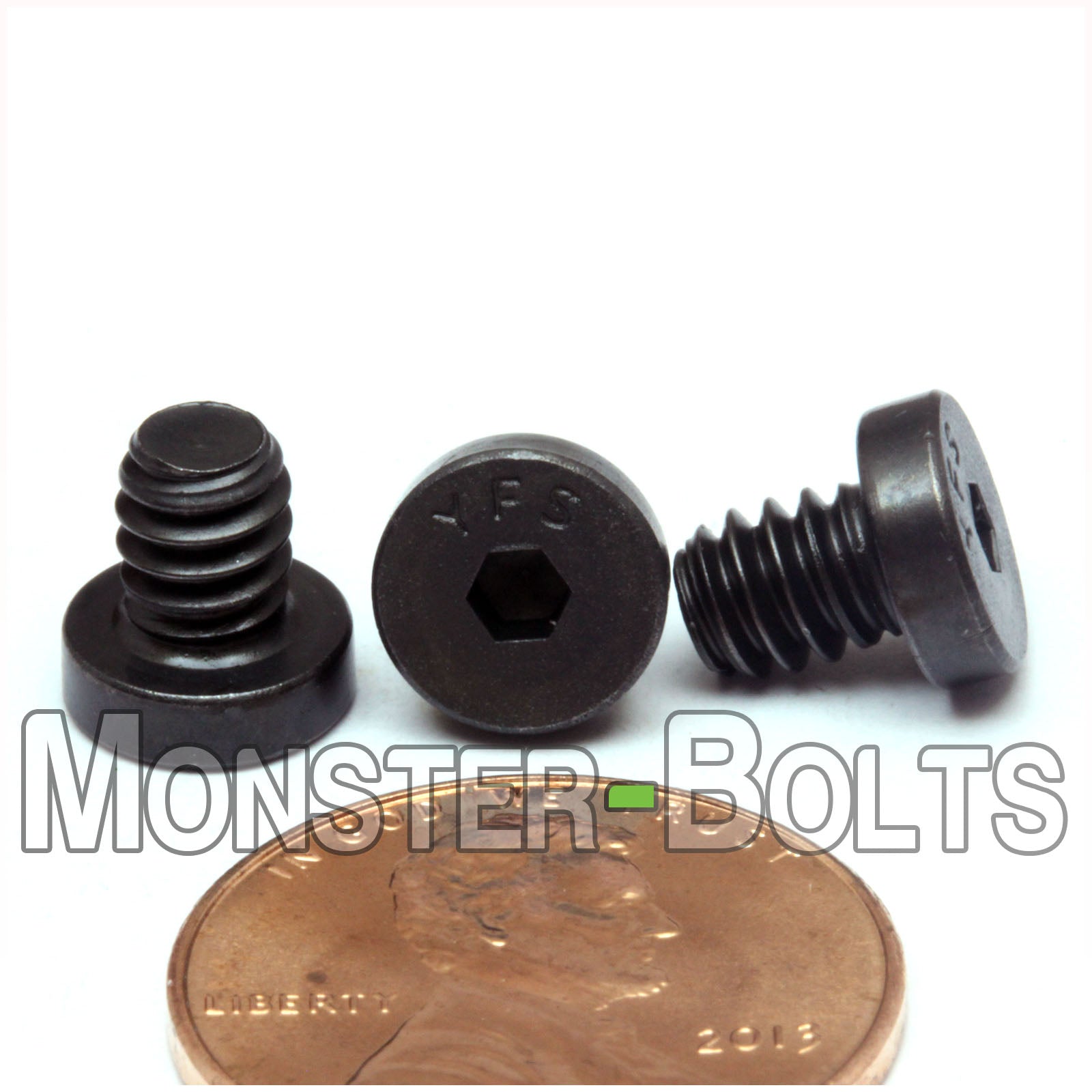 #10-24 x 1/4" Low Head Socket Cap screws Alloy Steel w/ Black Oxide, Coarse Thread - Monster Bolts