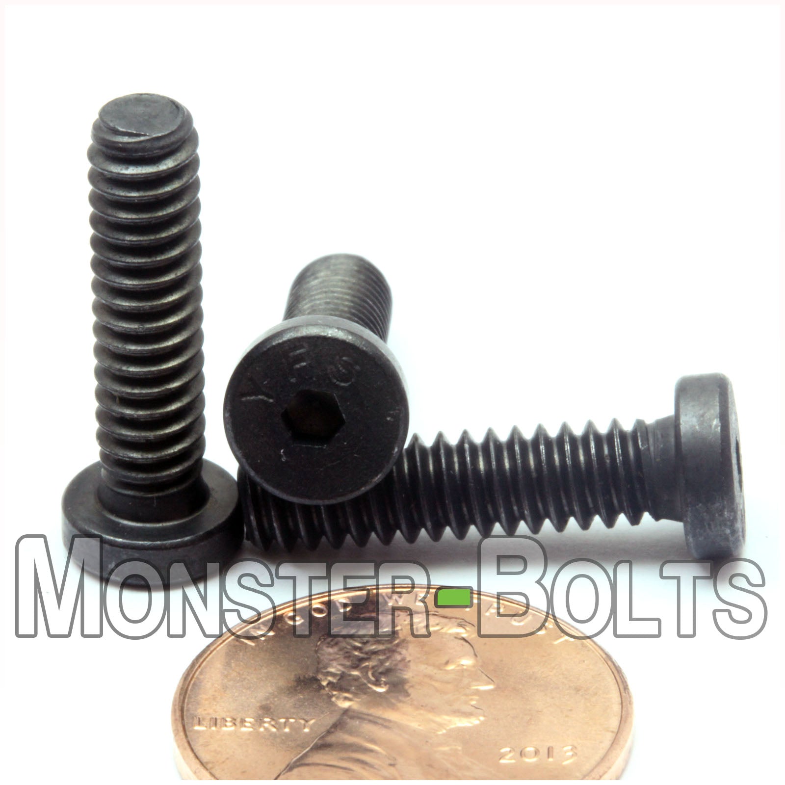 #10-24 X 3/4" Low Head Socket Cap screws Alloy Steel w/ Black Oxide, Coarse Thread - Monster Bolts