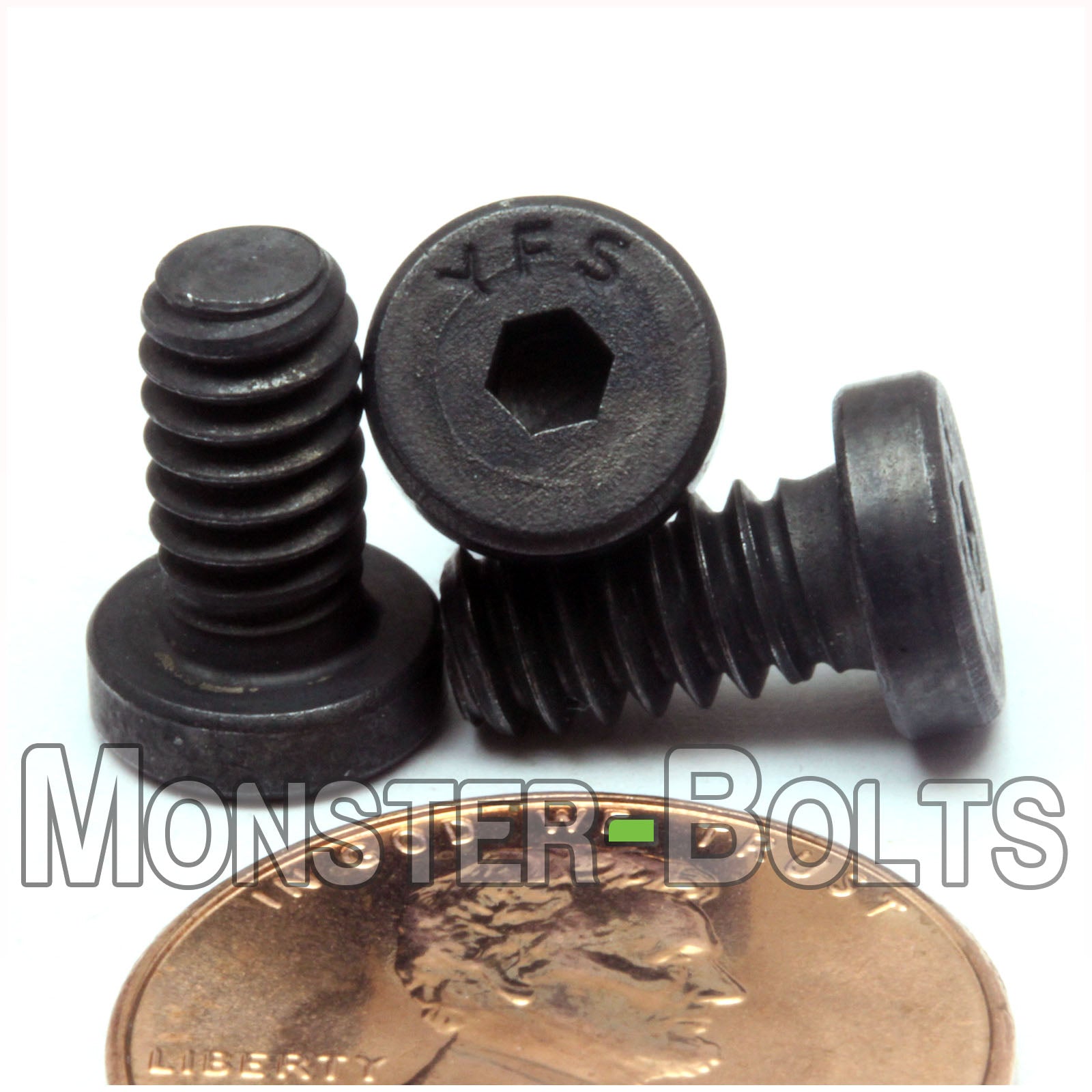 #10-24 X 3/8" Low Head Socket Cap screws Alloy Steel w/ Black Oxide, Coarse Thread - Monster Bolts