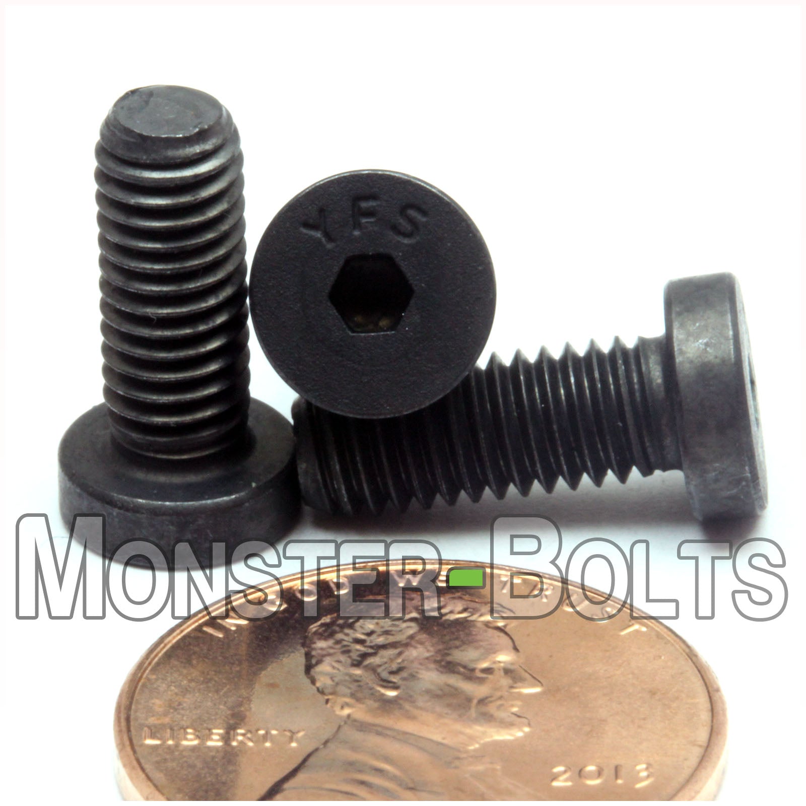 #10-32 x 1/2" Low Head Socket Cap screws Alloy Steel w/ Black Oxide, Coarse Thread - Monster Bolts