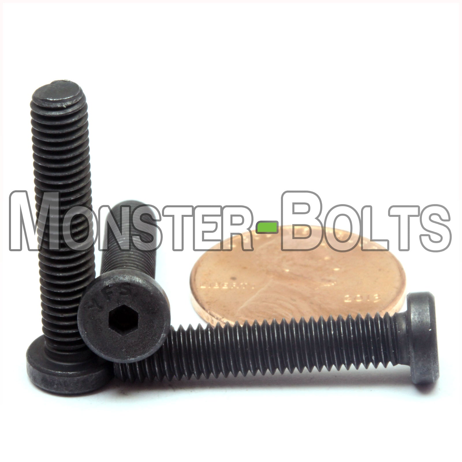 #10-32 x 1" Low Head Socket Cap screws Alloy Steel w/ Black Oxide, Coarse Thread - Monster Bolts