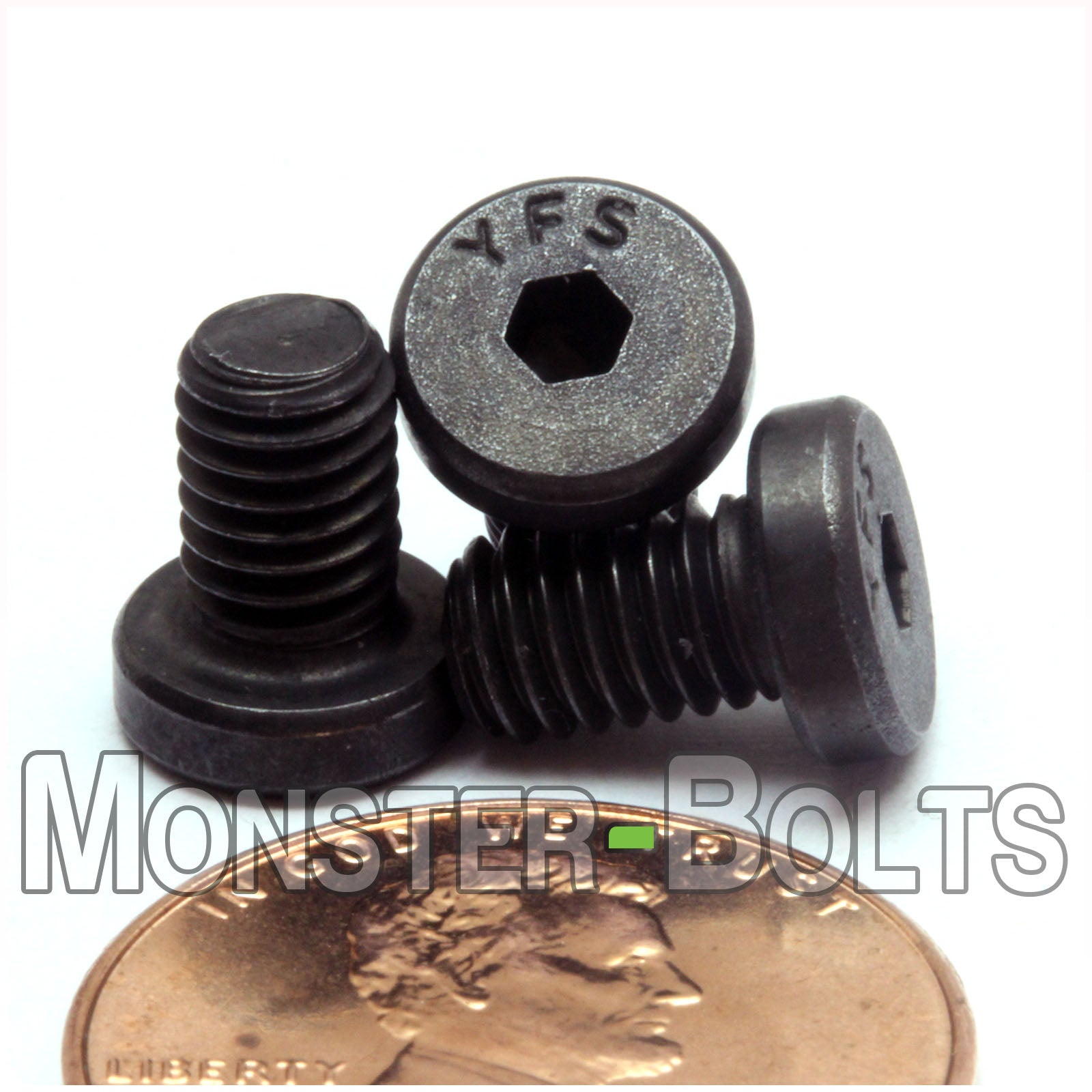 #10-32 x 5/16" Low Head Socket Cap screws Alloy Steel w/ Black Oxide, Coarse Thread - Monster Bolts