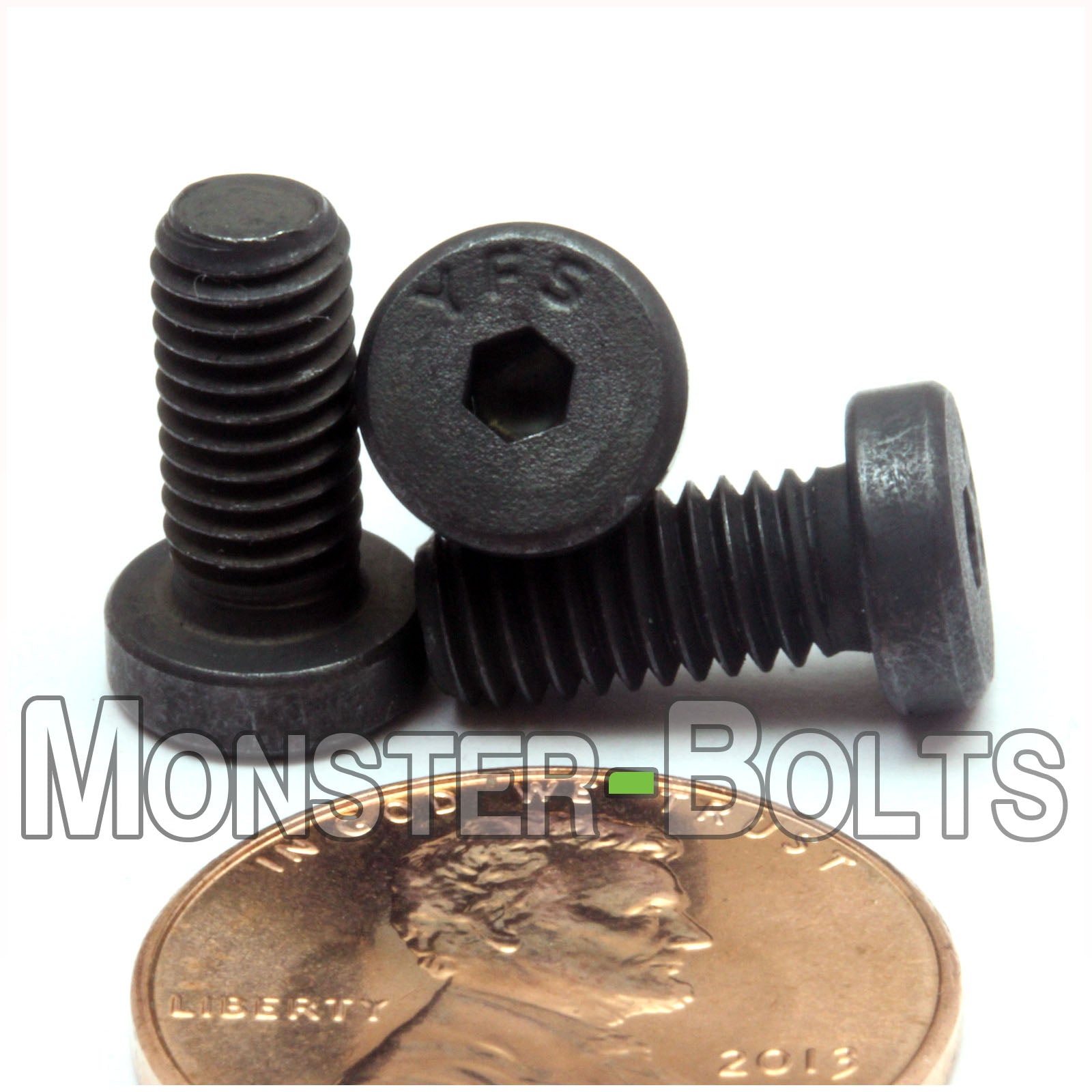 #10-32 x 7/16" Low Head Socket Cap screws Alloy Steel w/ Black Oxide, Coarse Thread - Monster Bolts