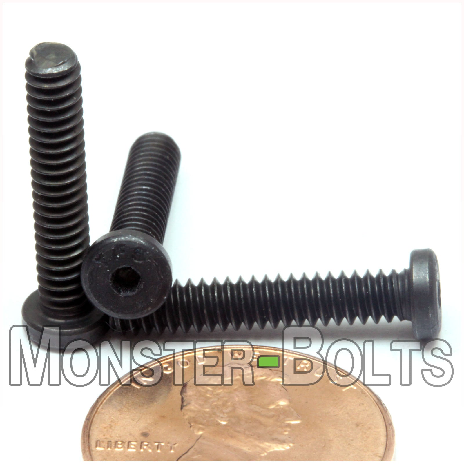 #6-32 x 3/4" Low Head Socket Cap screws Alloy Steel w/ Black Oxide, Coarse Thread - Monster Bolts