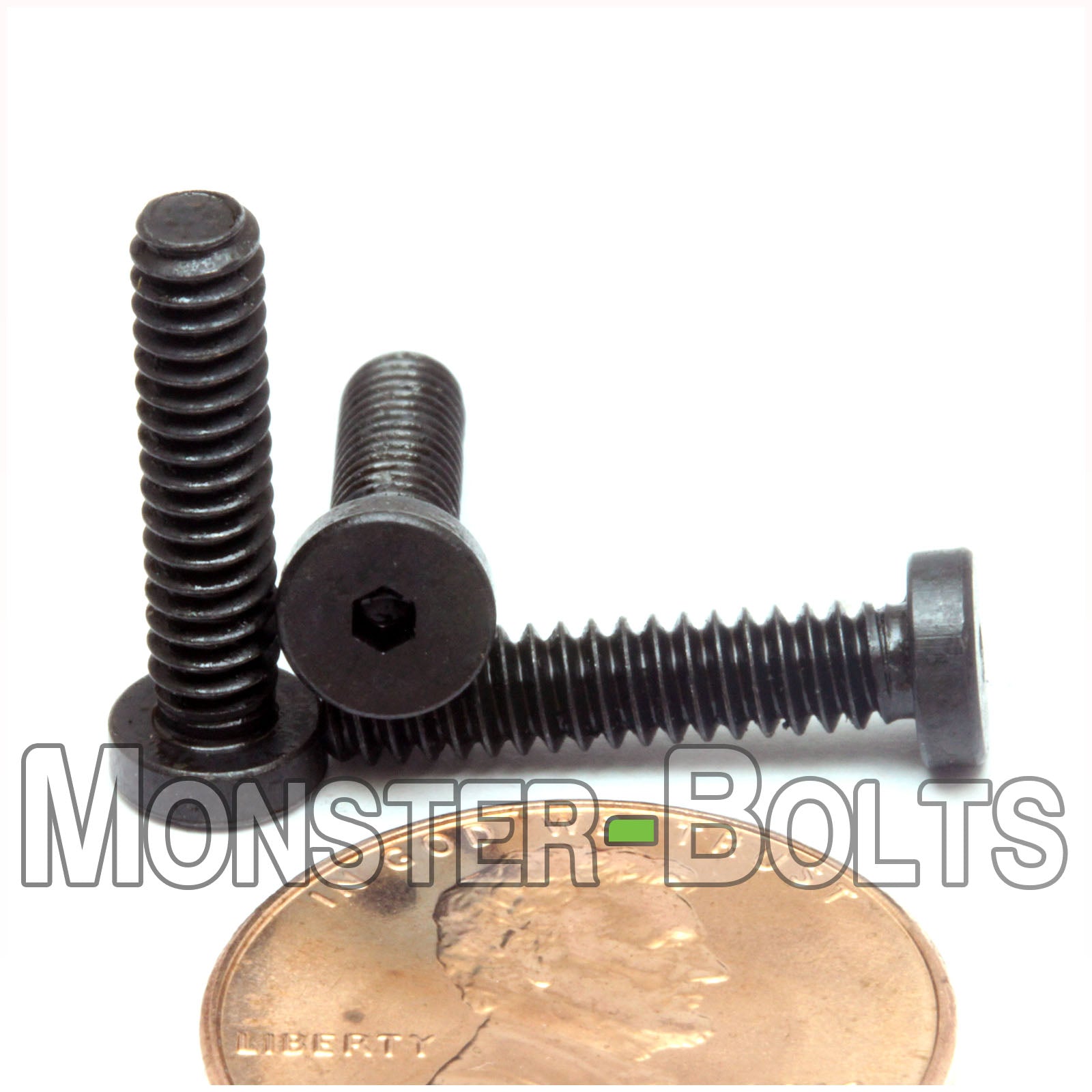 #6-32 x 5/8" Low Head Socket Cap screws Alloy Steel w/ Black Oxide, Coarse Thread - Monster Bolts