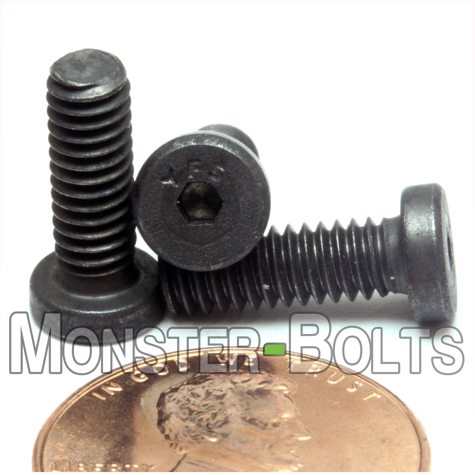 #8-32 X 1/2" Low Head Socket Cap screws Alloy Steel w/ Black Oxide, Coarse Thread - Monster Bolts