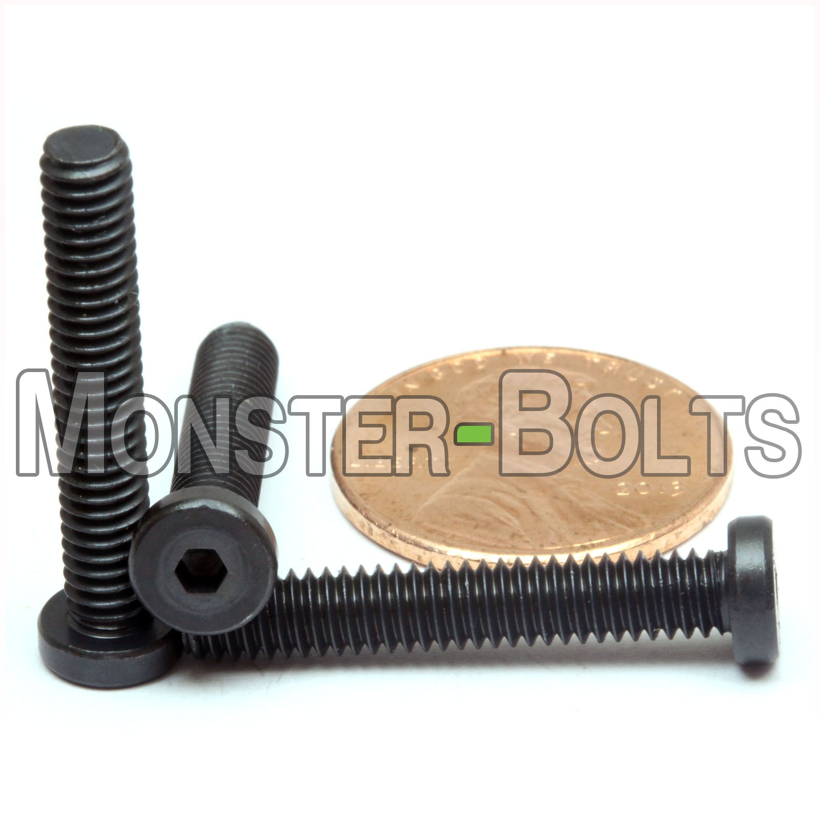 #8-32 X 1" Low Head Socket Cap screws Alloy Steel w/ Black Oxide, Coarse Thread - Monster Bolts