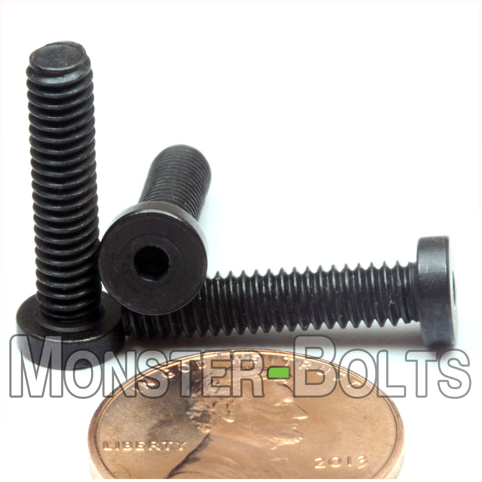 #8-32 X 3/4" Low Head Socket Cap screws Alloy Steel w/ Black Oxide, Coarse Thread - Monster Bolts