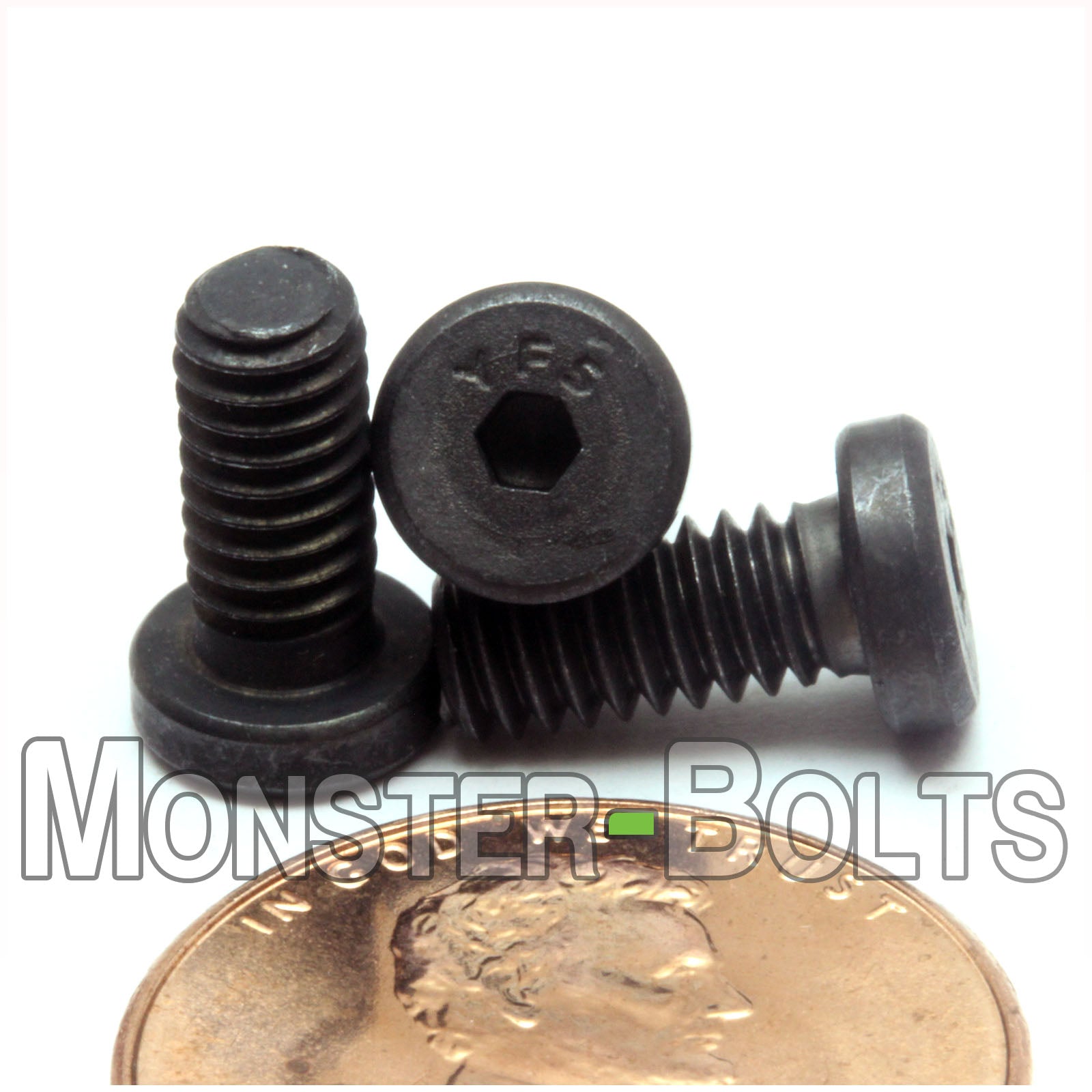 #8-32 X 3/8" Low Head Socket Cap screws Alloy Steel w/ Black Oxide, Coarse Thread - Monster Bolts