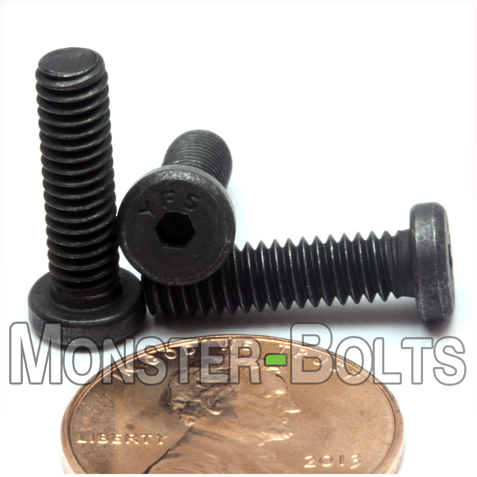 #8-32 X 5/8" Low Head Socket Cap screws Alloy Steel w/ Black Oxide, Coarse Thread - Monster Bolts