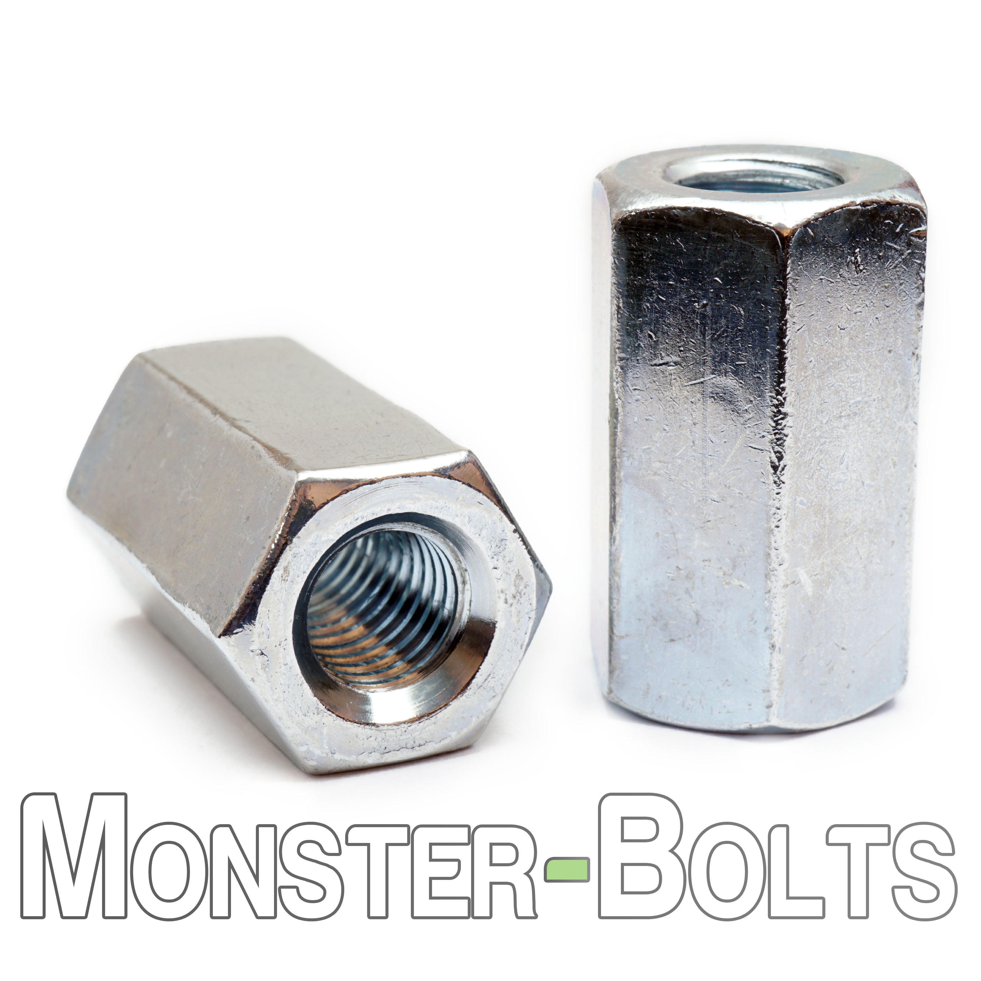 Hex Coupling Nuts, Zinc Plated Steel, Class 6 RoHS compliant - Monster Bolts