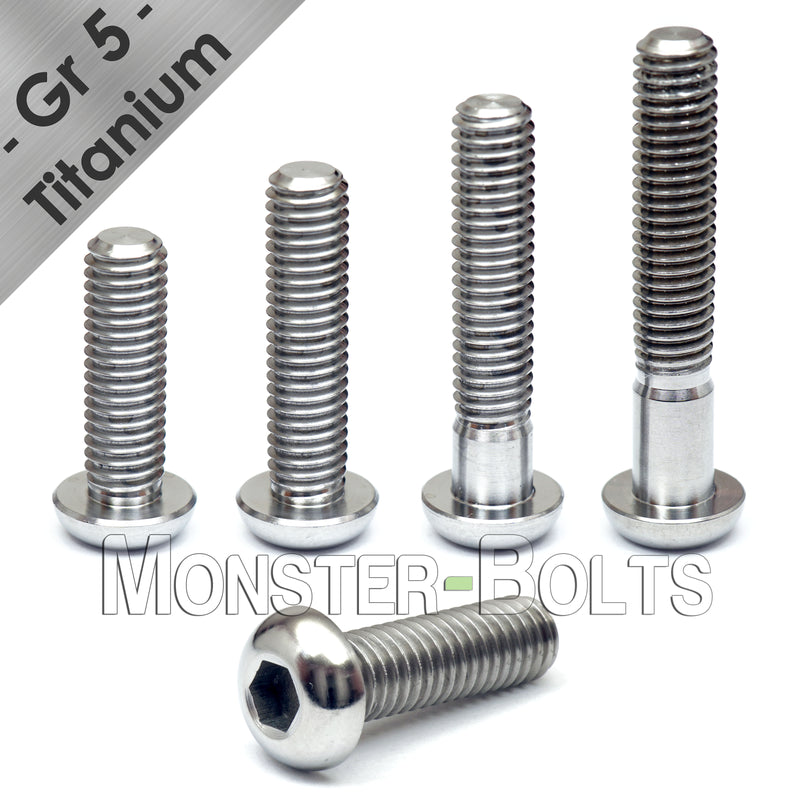M6 Titanium Button Head Socket Caps screws ISO 7380 / DIN 9427