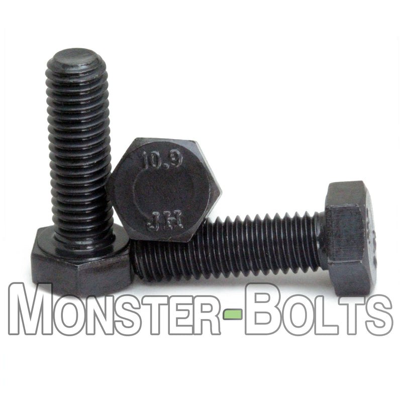 M10  Hex Bolts, 10.9 Alloy Steel w/ Black Oxide - Monster Bolts