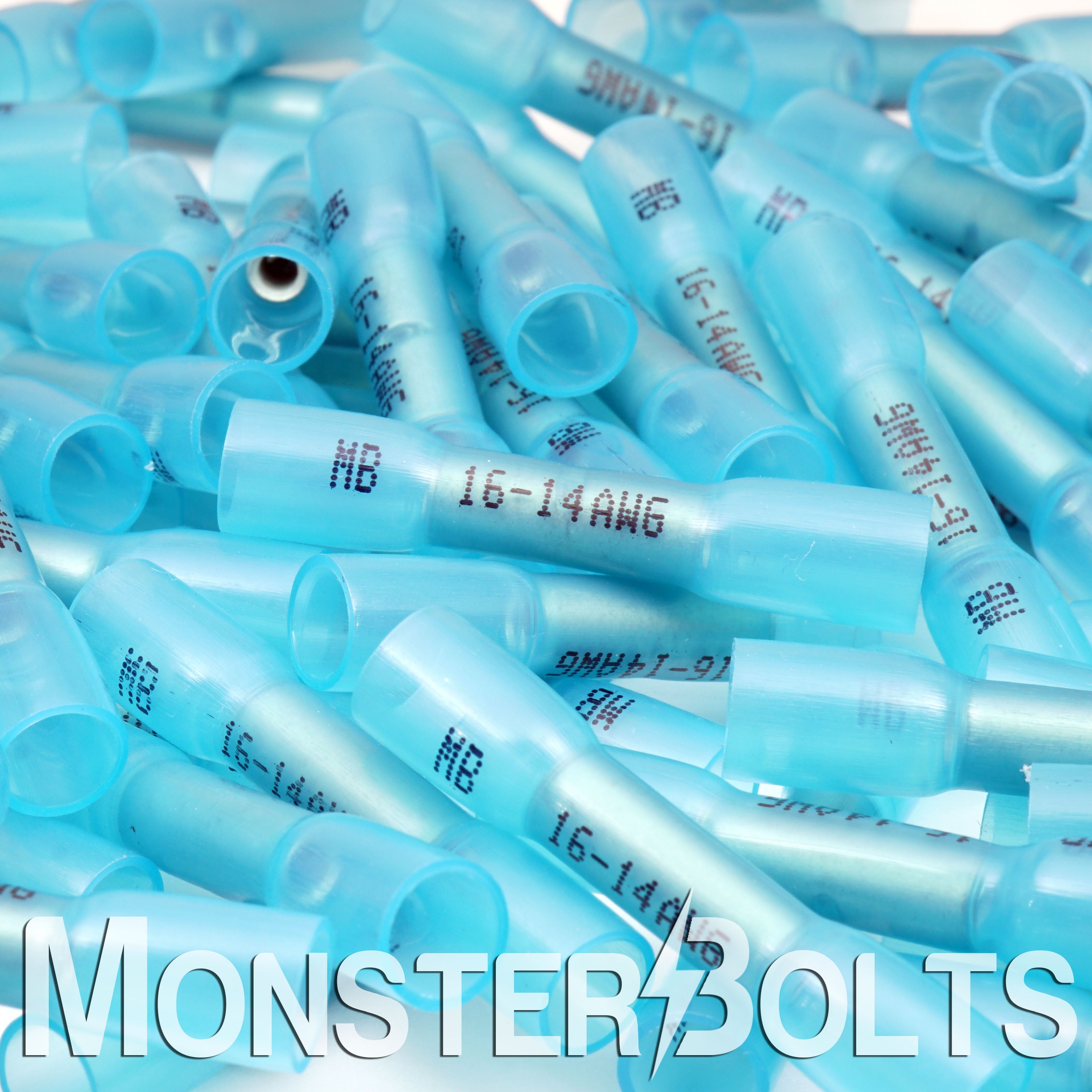 MonsterBolts Crimp and Seal Blue Butt Connectors