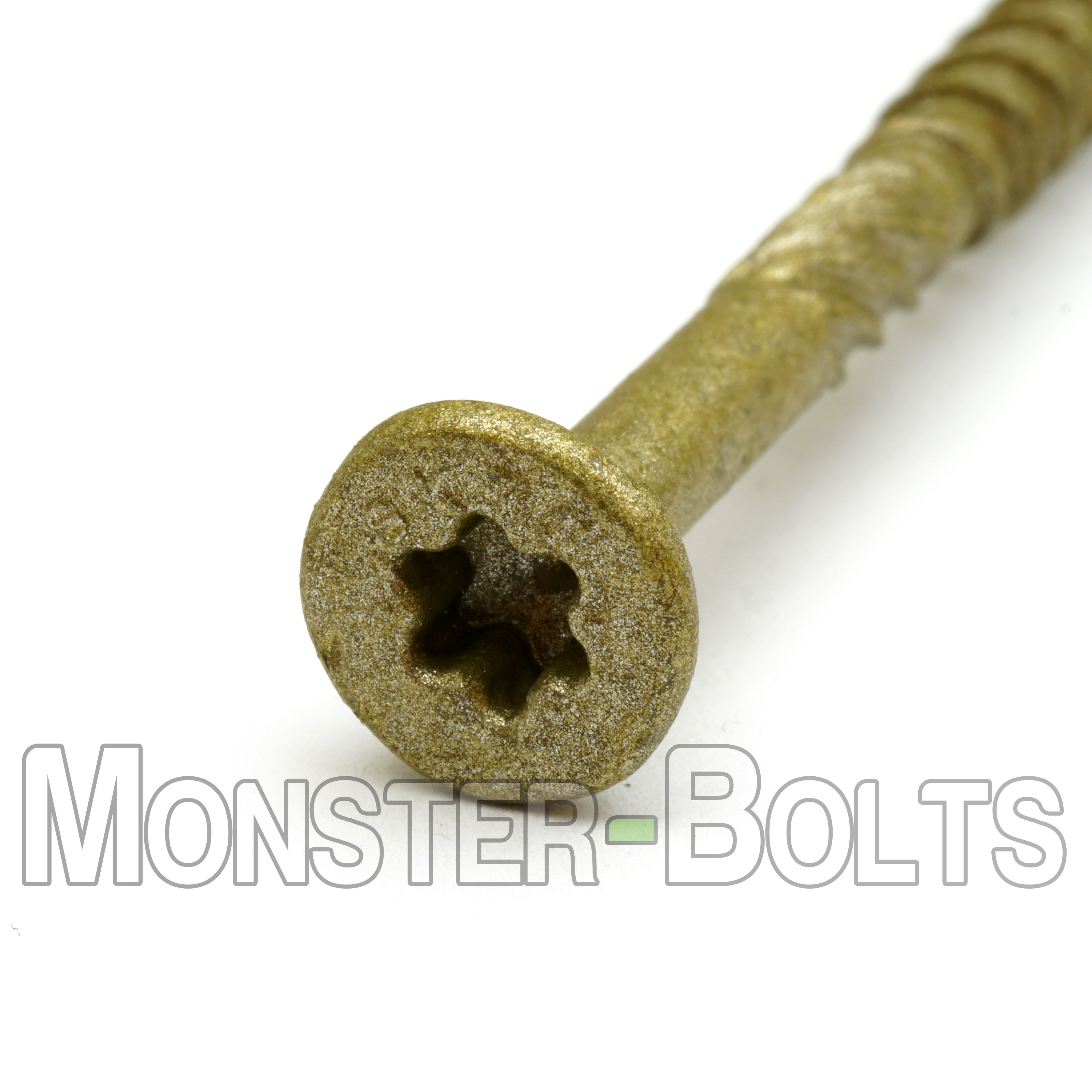 Proferred Max Drive #9 Star (Torx) Flat Head Deck Screw – Closeup of the Head with 6-Lobe Drive