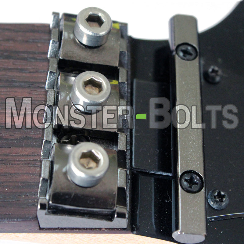 Stainless Steel Guitar Locking Nut and Saddle Intonation Screws - Floyd Rose Tremolo - Monster Bolts
