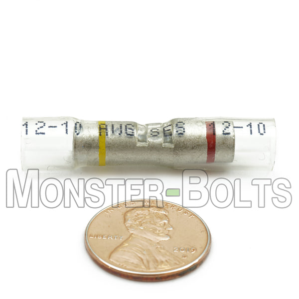 SES OptiSeal Waterproof Crimp Step Down Butt Connectors, Yellow/Red, 12-10 to 8 AWG - Monster Bolts