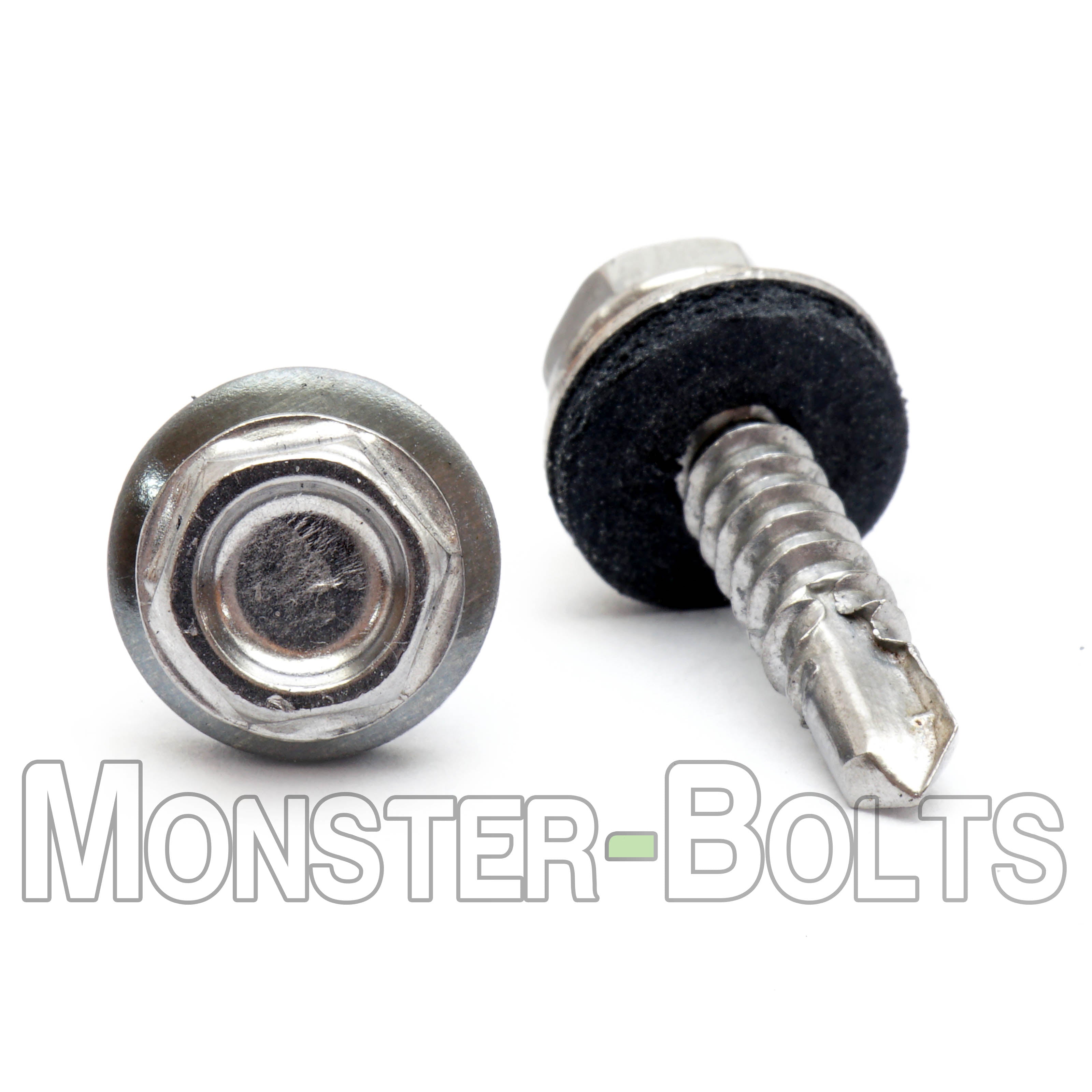 #12 Indent Hex Washer Head Self-Drilling Screw with EPDM Sealing Washer.