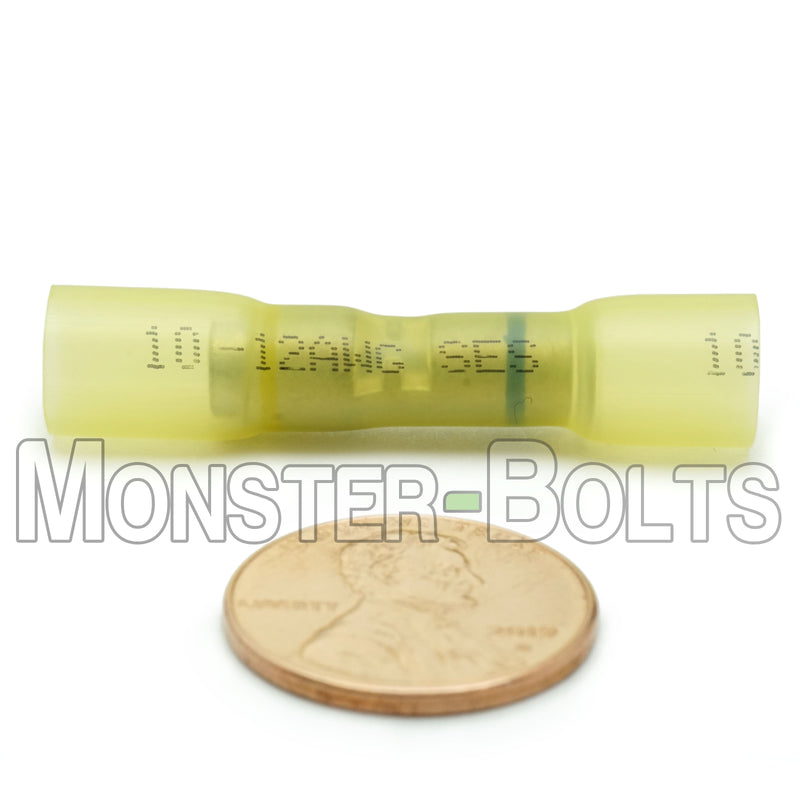 SES Krimpa-Seal Waterproof Crimp Step Down Butt Connectors, Yellow 16-14 to 12-10 AWG. - Monster Bolts