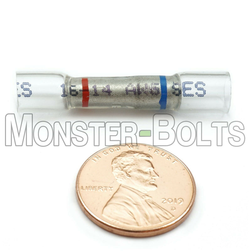 SES OptiSeal Waterproof Crimp Step Down Butt Connectors, Red/Blue, 22-18 to 16-14 AWG - Monster Bolts