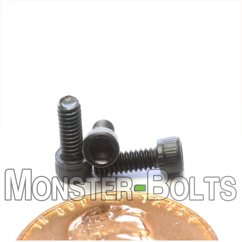 2-56 x 1/8 Button Head Socket Cap Screws Black Oxide Alloy Steel Qty 100