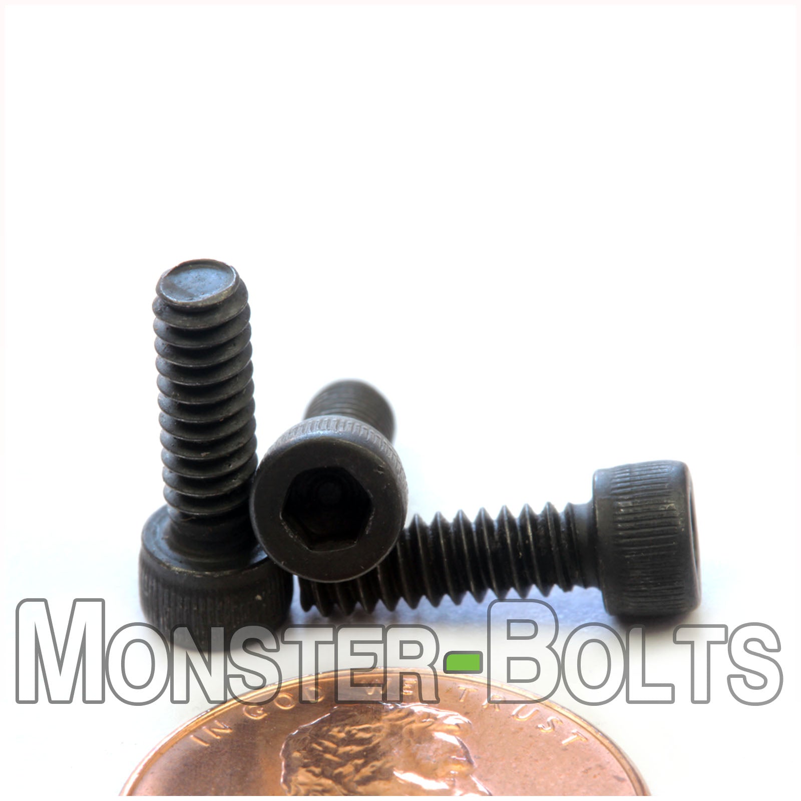 #6-32 x 7/16" Socket Head Cap screw, alloy steel with black oxide finish.