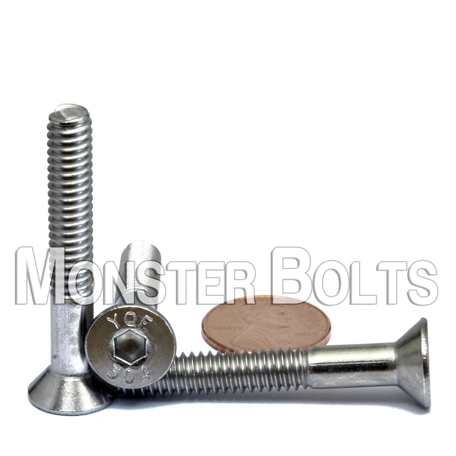 1/4"-20 Stainless Steel Flat Head Socket Cap screws, 18-8 / A2