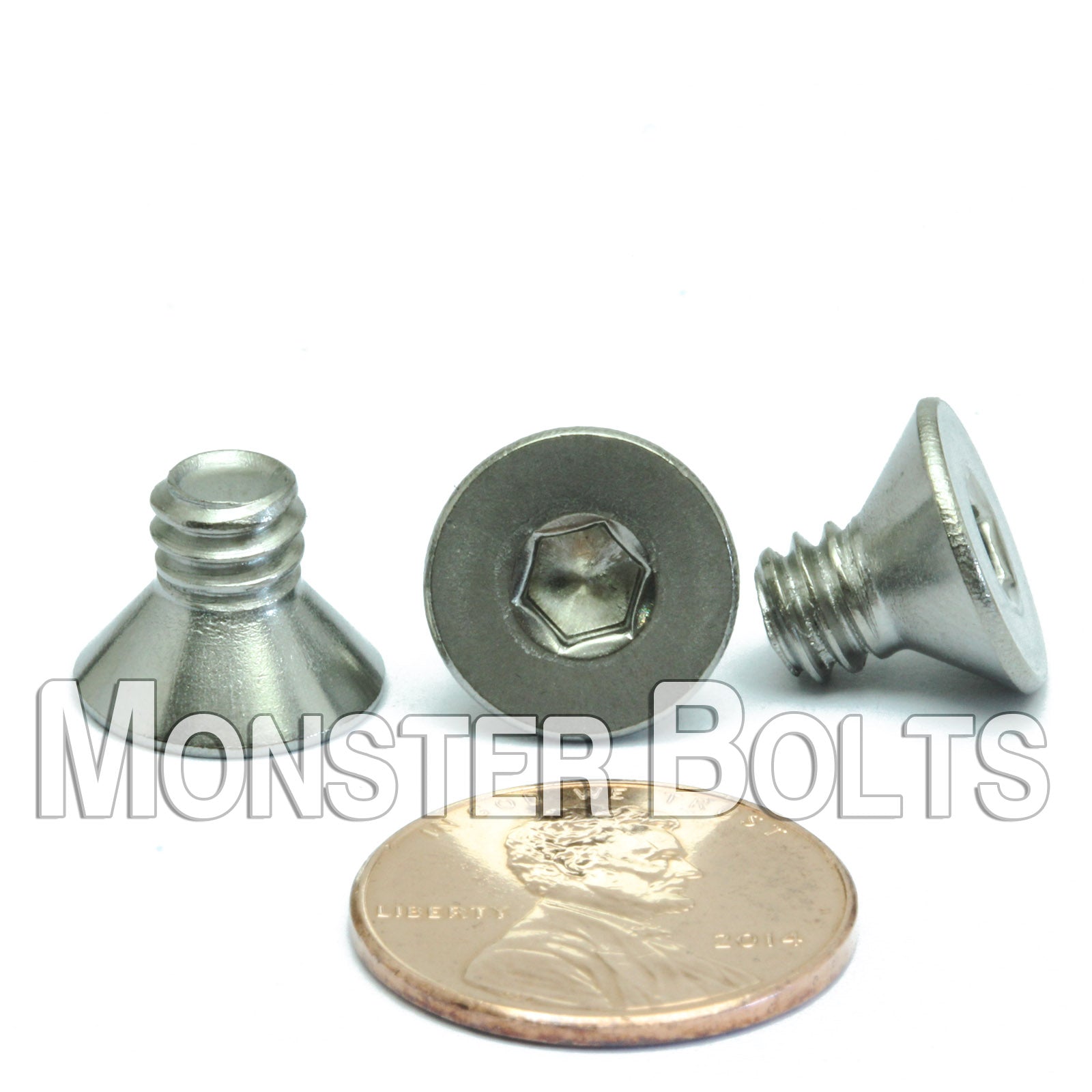 1/4"-20 Stainless Steel Flat Head Socket Cap screws, 18-8 / A2