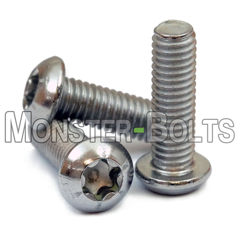M4 Stainless Steel Button Head Socket Screws, Star / Torx Drive - Monster Bolts