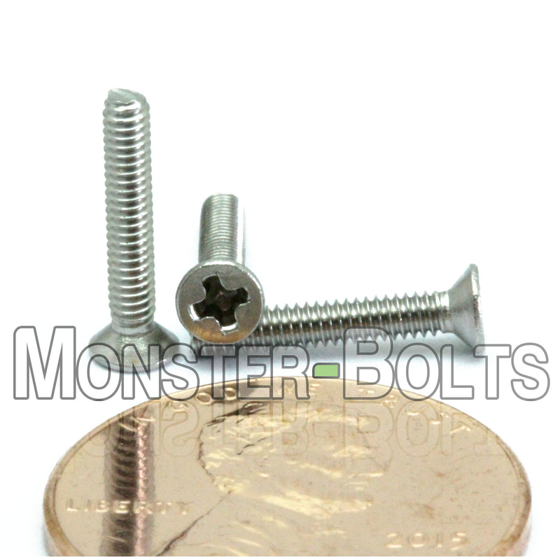 Stainless Steel M2 x 12mm Phillips Flat Head screws.