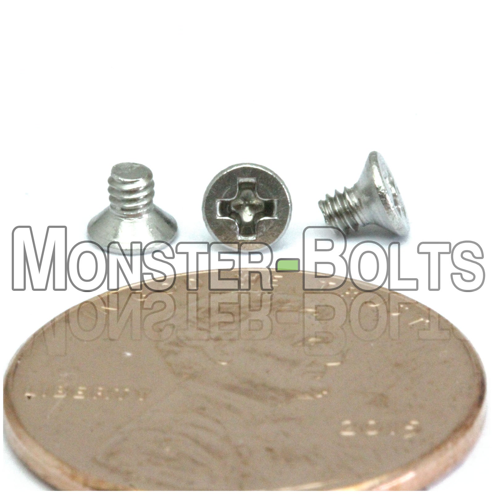 Stainless Steel M2 x 3mm Phillips Flat Head machine screws.