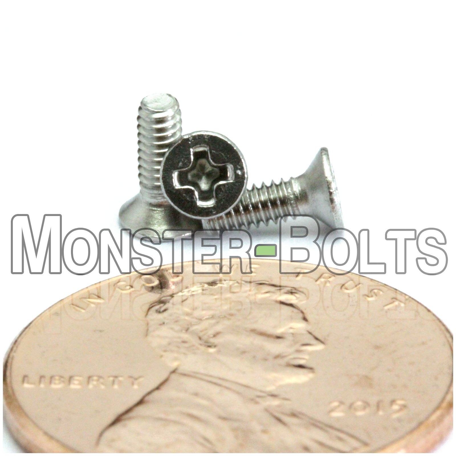 Stainless Steel M2 x 6mm Phillips Flat Head machine screws.