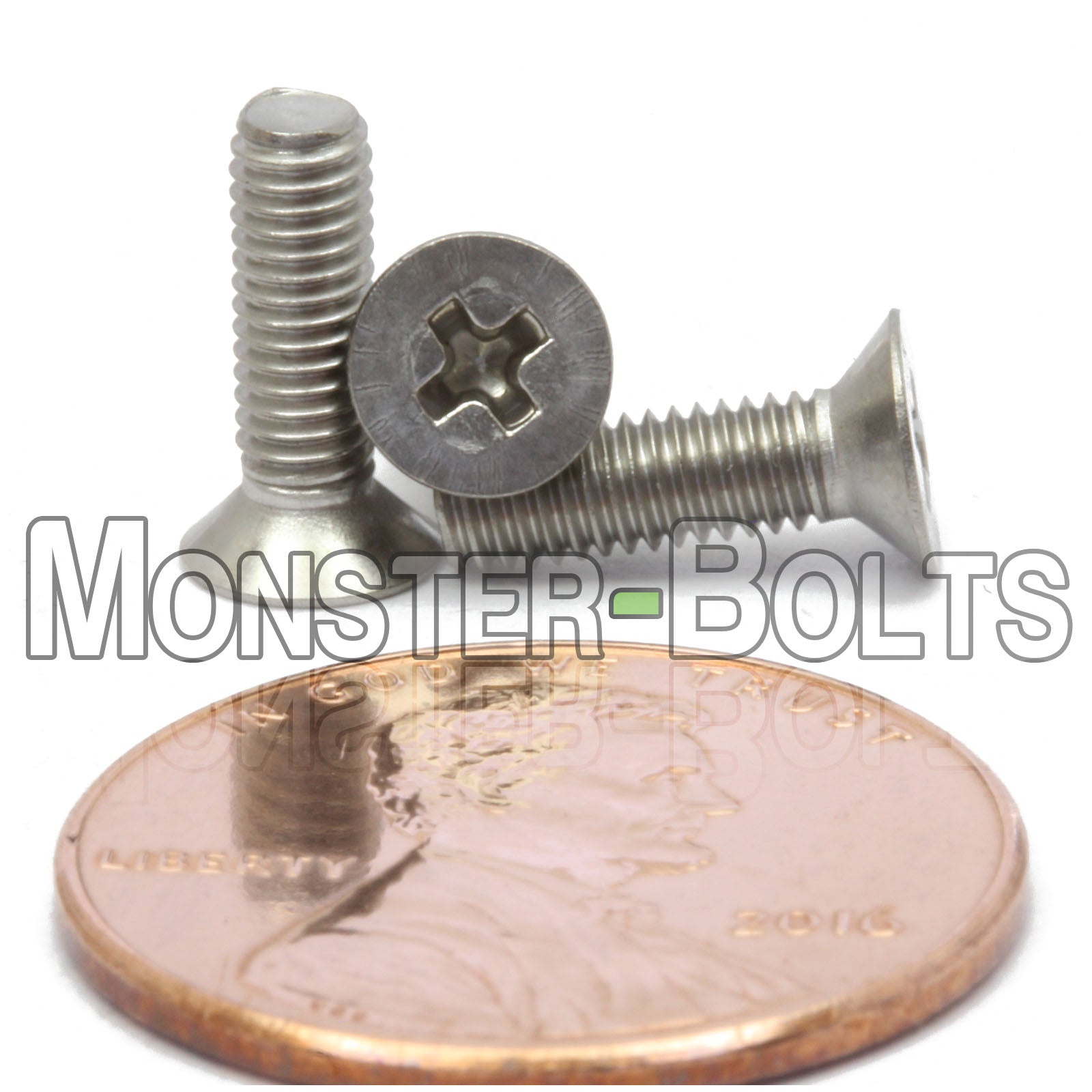 Stainless Steel metric M3 x 10mm Phillips Flat Head machine screws.