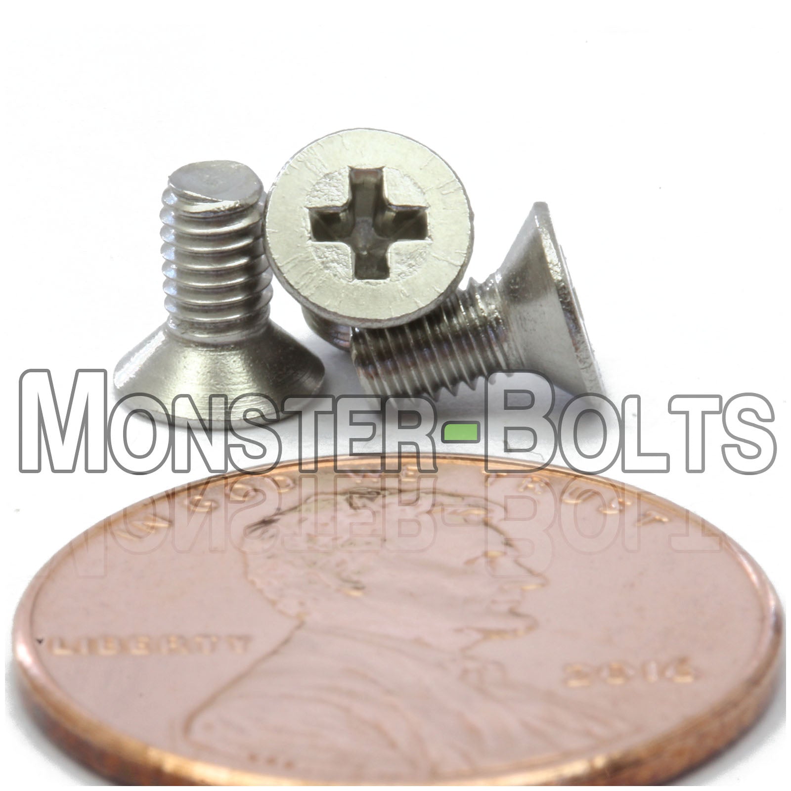 Stainless Steel M3 x 6mm Phillips Flat Head machine screws.