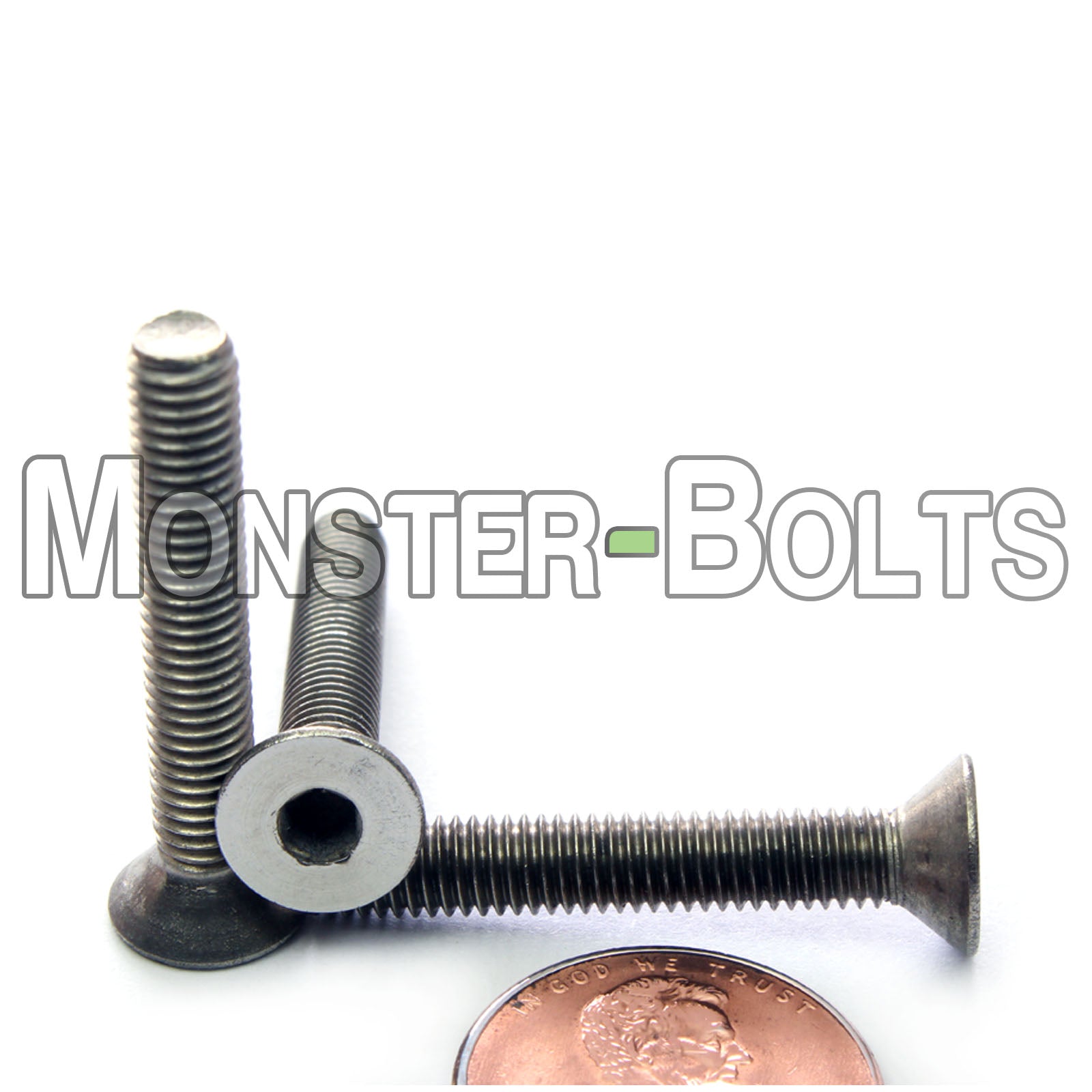 #10-32 Stainless Steel Flat Head Socket Cap screws, 18-8 / A2, Fine Thread