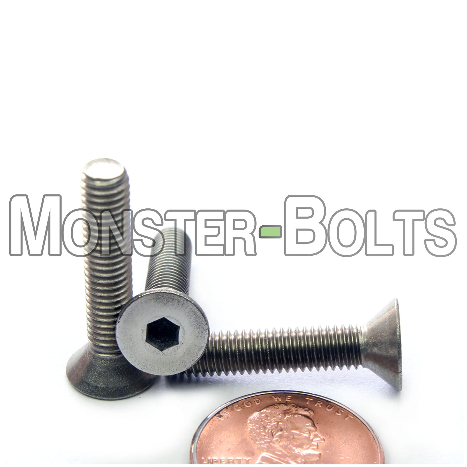 #10-32 Stainless Steel Flat Head Socket Cap screws, 18-8 / A2, Fine Thread