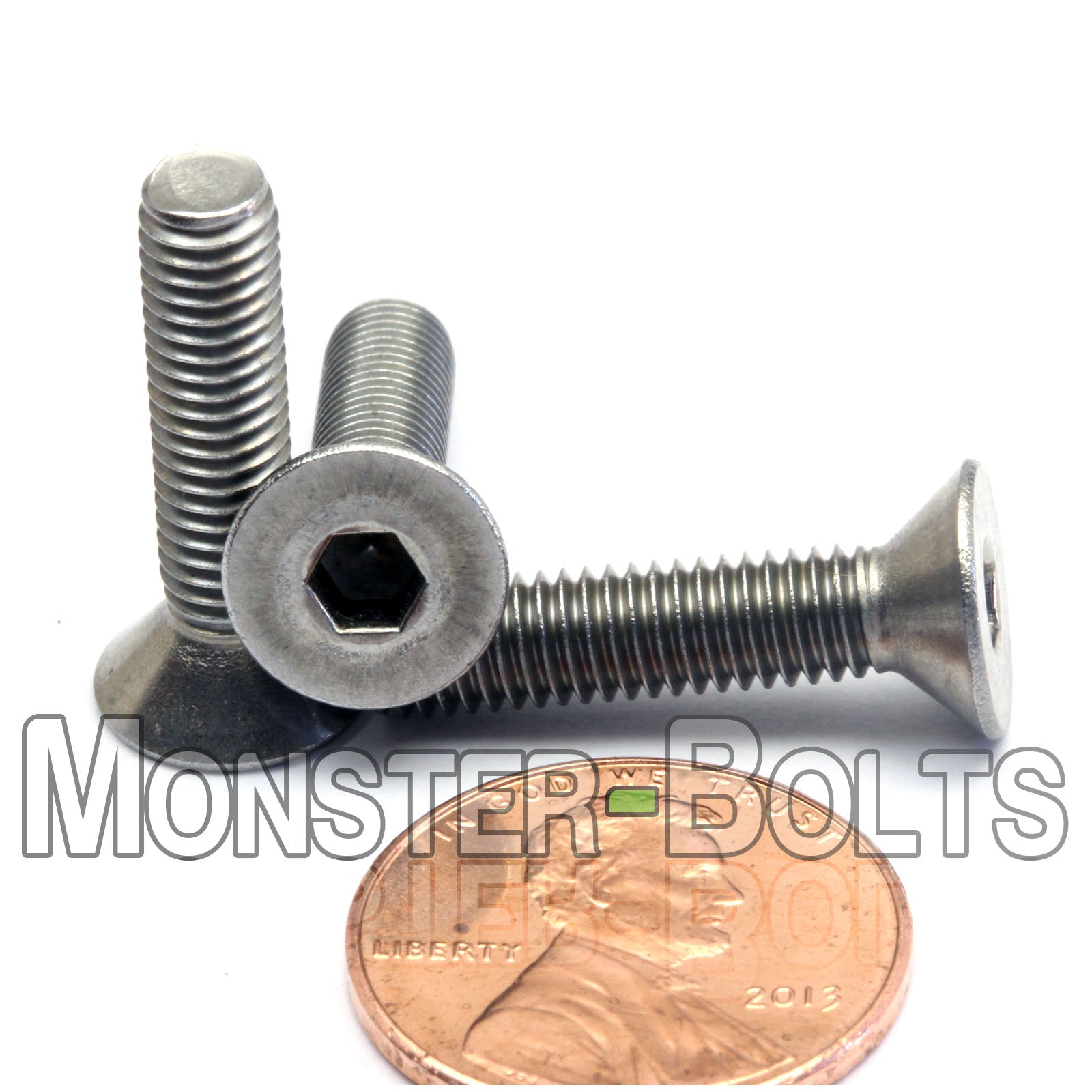 #10-32 Stainless Steel Flat Head Socket Cap screws, 18-8 / A2, Fine Thread