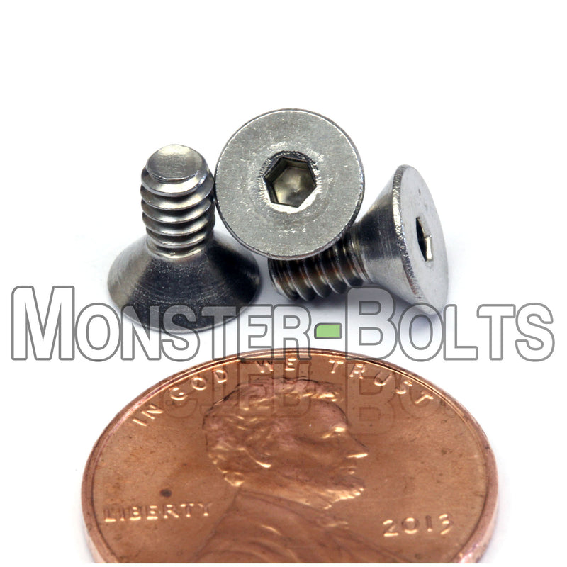 #6-32 Stainless Steel Flat Head Socket Cap screws, 18-8 / A2